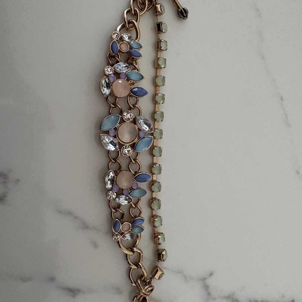 Elegant Gold and Blue Women's Bracelet